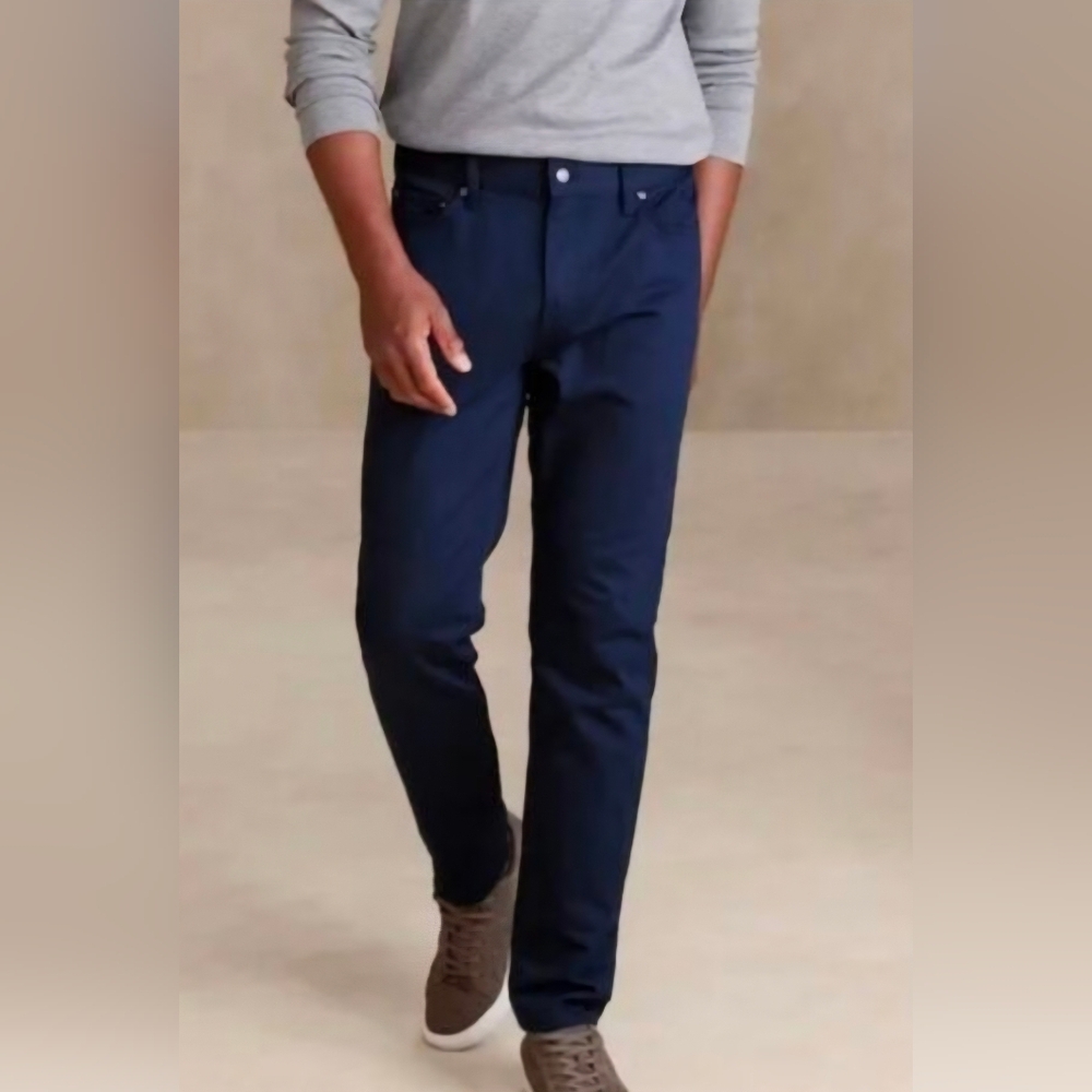 NWT Banana Republic Men's Navy‎ Slim Fit Travel Jean Trouser Size 32X32